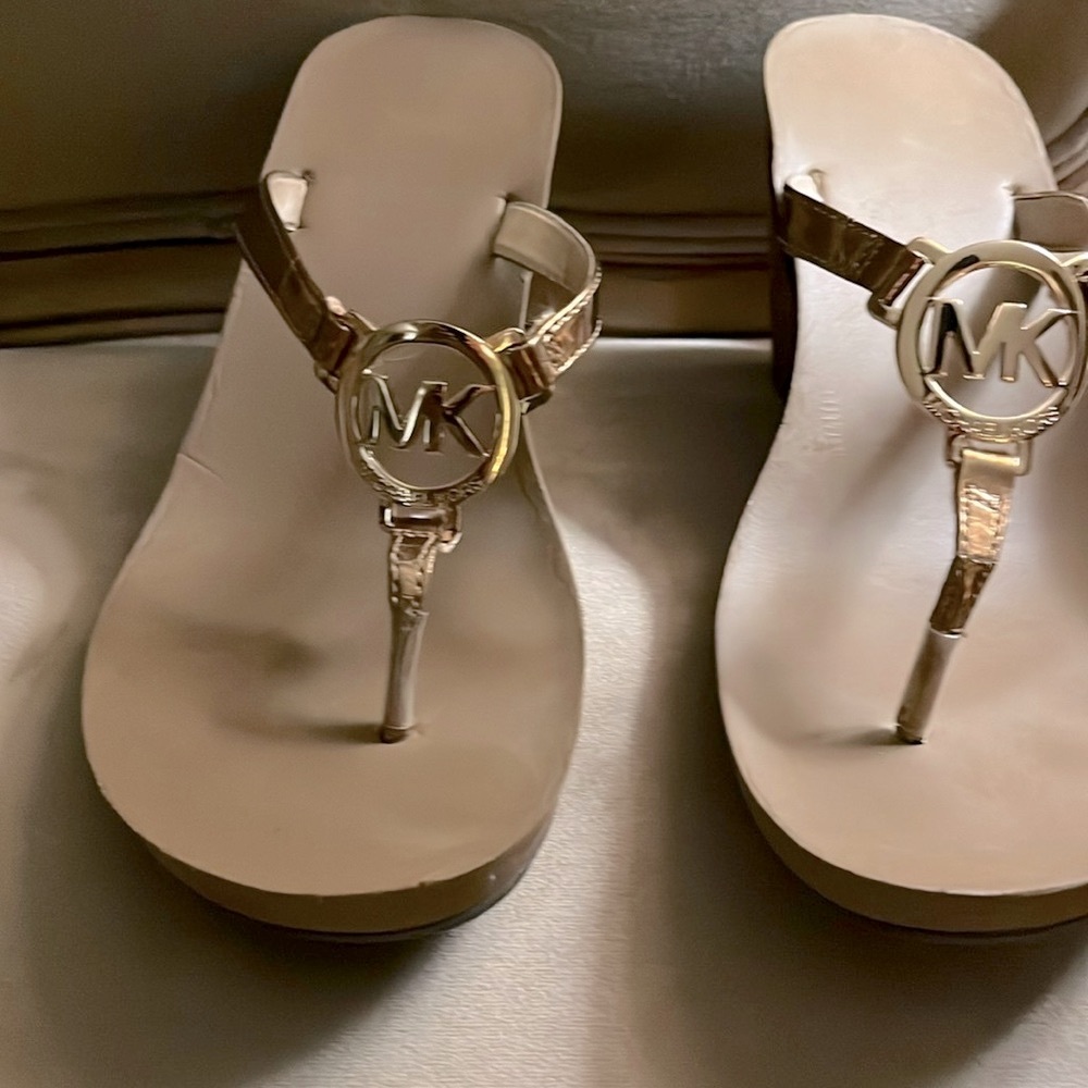 Michael Kors wedge sandals.